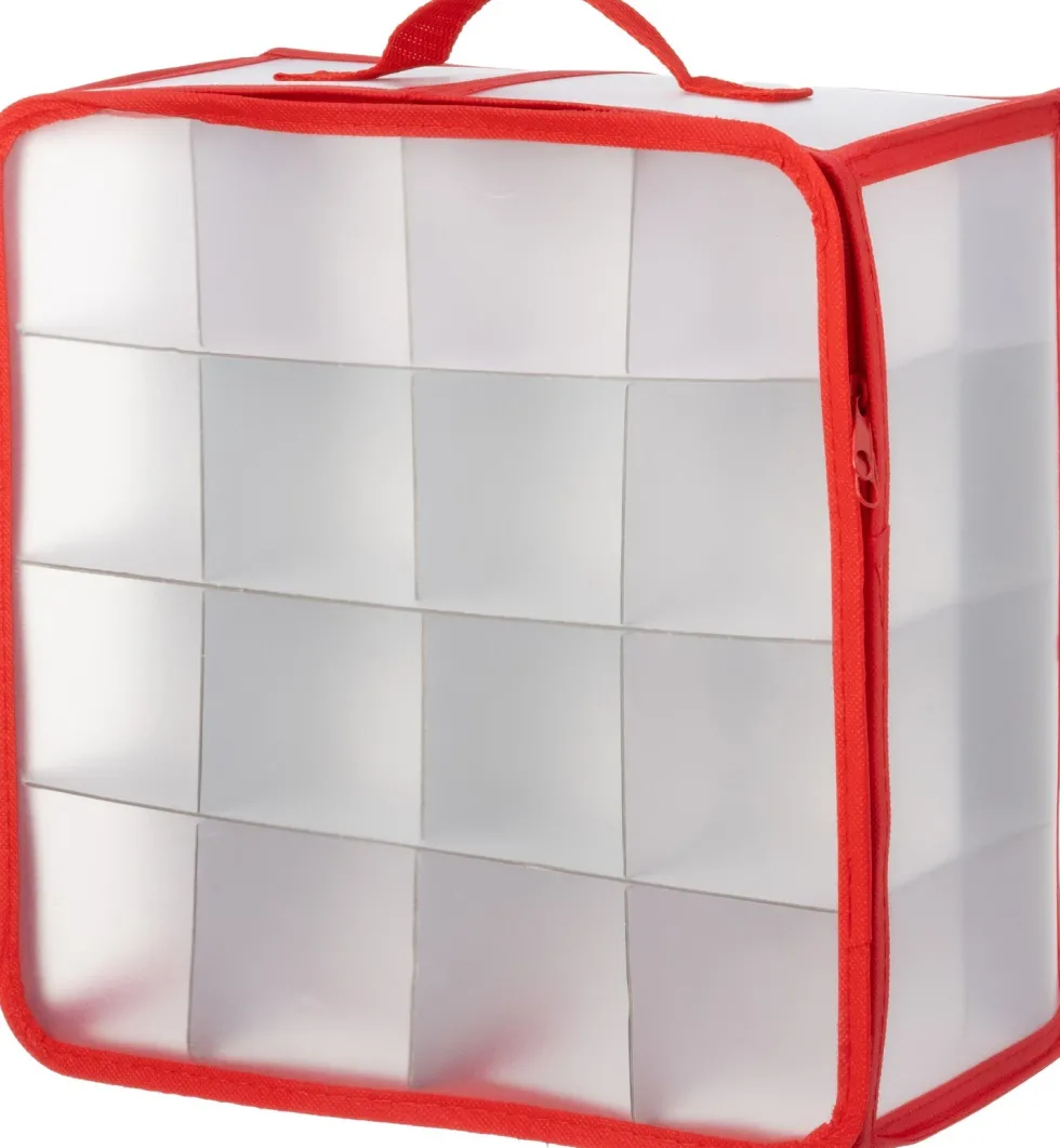 Intratuin kerstballen opbergbox voor 32 kerstballen transparant 34 x 34 x 60 cm