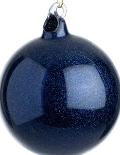 Intratuin kerstbal Lesley donkerblauw D 10 cm