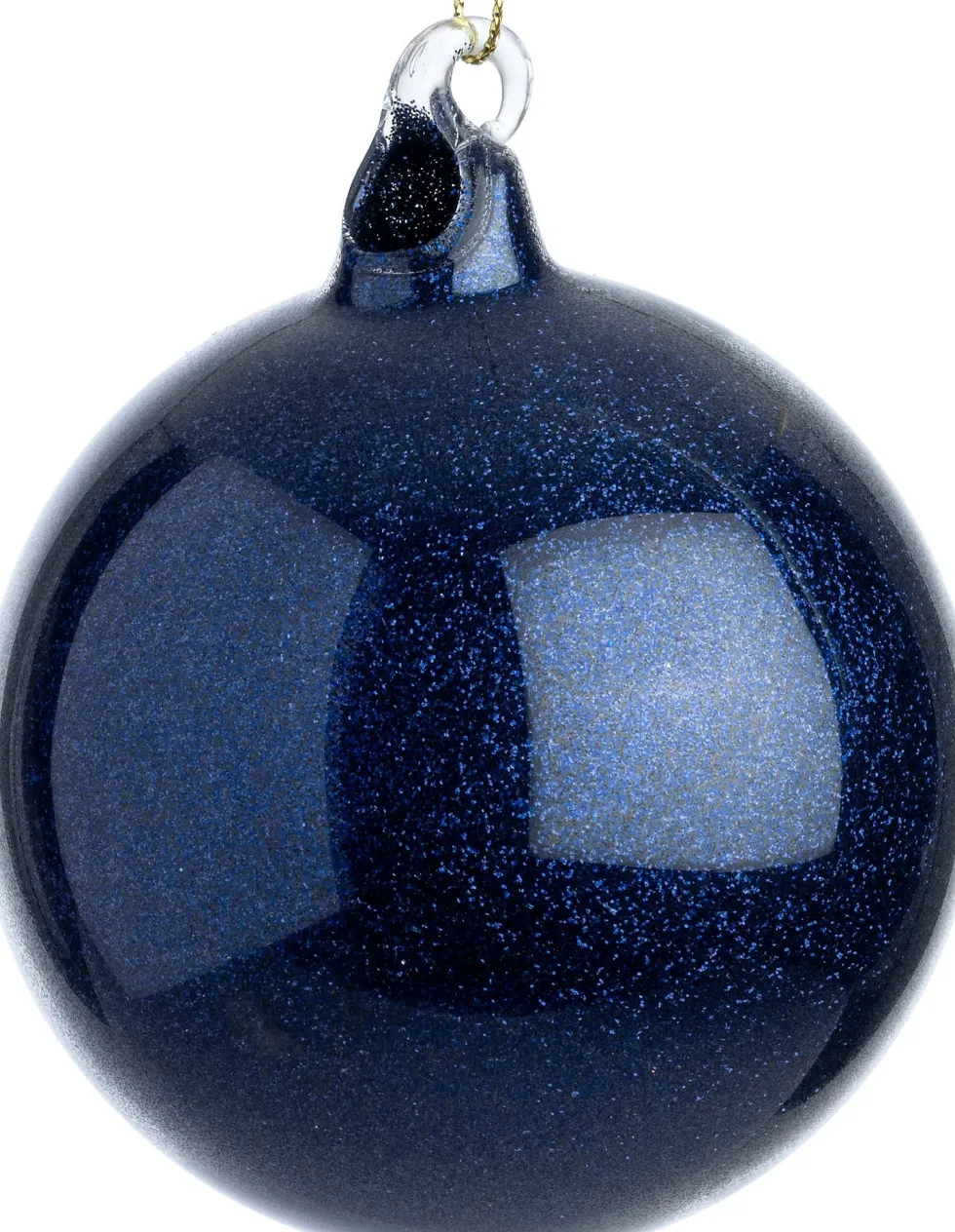 Intratuin kerstbal Lesley donkerblauw D 10 cm