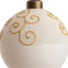 Intratuin kerstbal Lucy krul wit D 8 cm