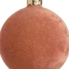 Intratuin kerstbal Lura oranje / roze D 8 cm