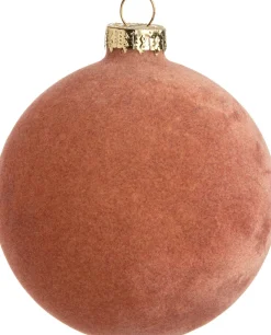 Intratuin kerstbal Lura oranje / roze D 8 cm