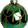 Intratuin kerstbal Maeyo groen geschulpt D 8 cm