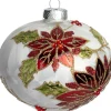 Intratuin kerstbal Maharees ui wit / rood D 10 cm
