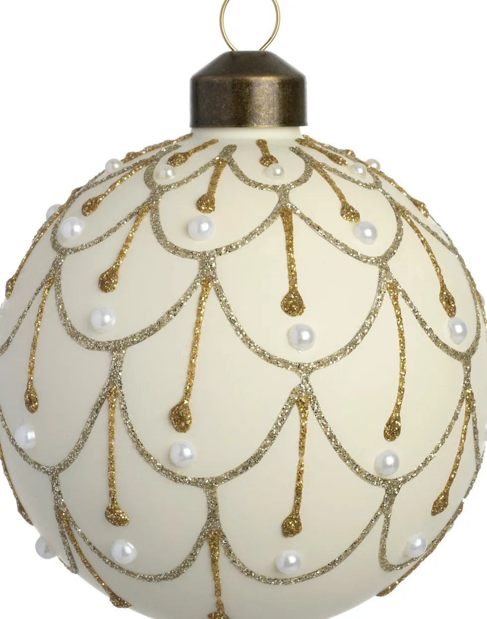 Intratuin kerstbal Mallow wit D 8 cm