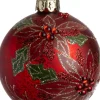 Intratuin kerstbal Malvern rood / groen D 8 cm