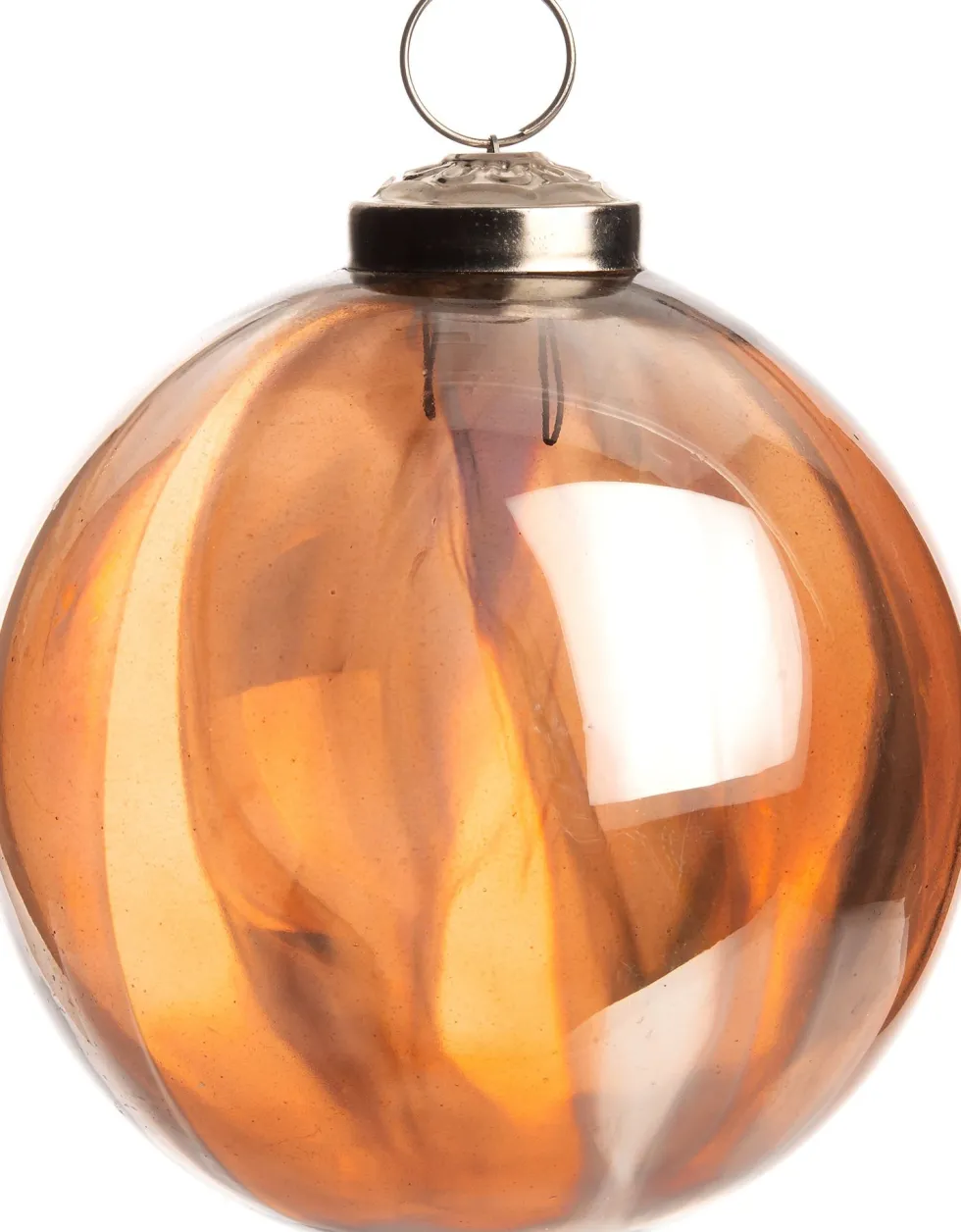 Intratuin kerstbal marmerlook koper D 10 cm