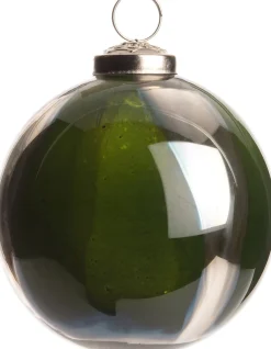 Intratuin kerstbal marmerlook groen D 10 cm