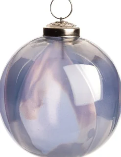 Intratuin kerstbal marmerlook blauw D 8 cm