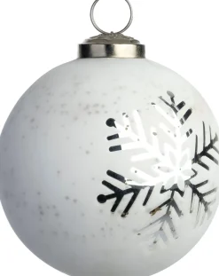 Intratuin kerstbal Matt wit sneeuwvlok D 10 cm