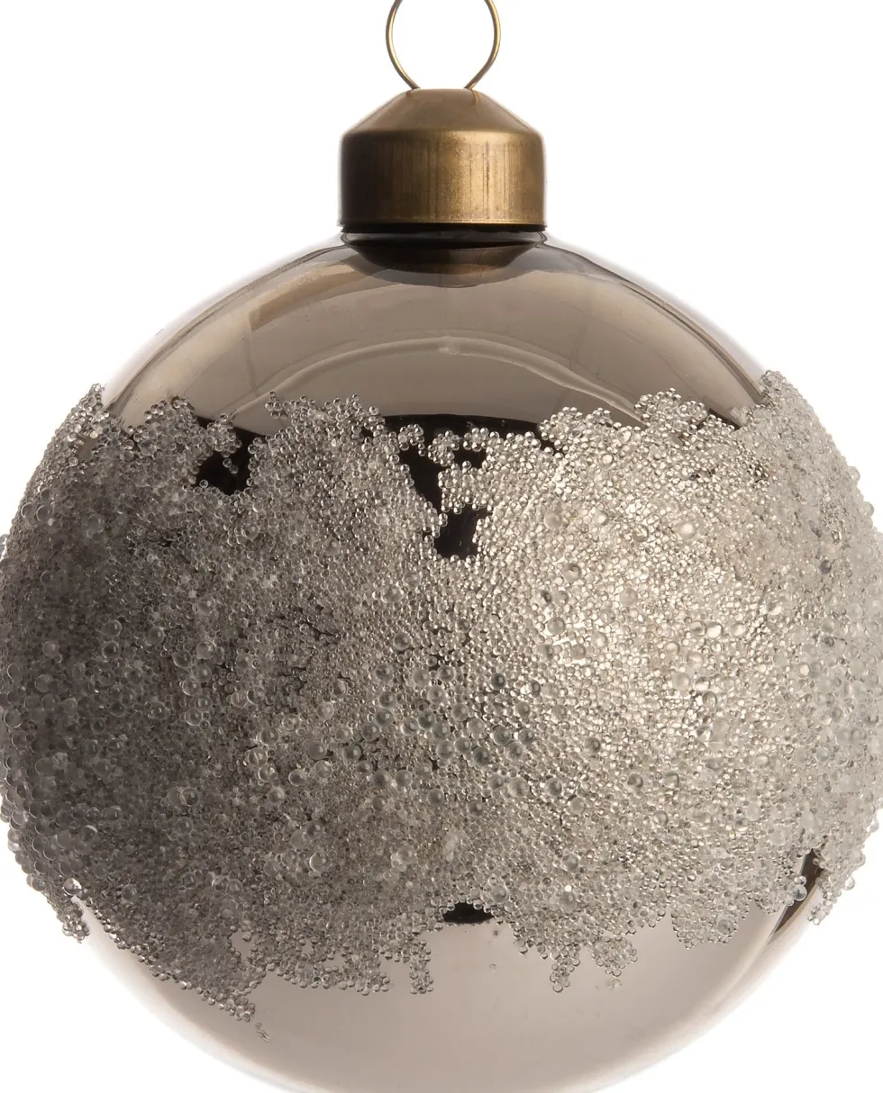 Intratuin kerstbal Max grijs D 8 cm