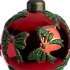 Intratuin kerstbal Megan rood strikjes D 8 cm