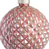 Intratuin kerstbal Milton roze mat ruit D 16 cm