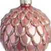 Intratuin kerstbal Milton roze mat schulp D 16 cm