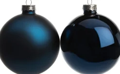 Intratuin kerstbal mix blauw D 8 cm 6 stuks