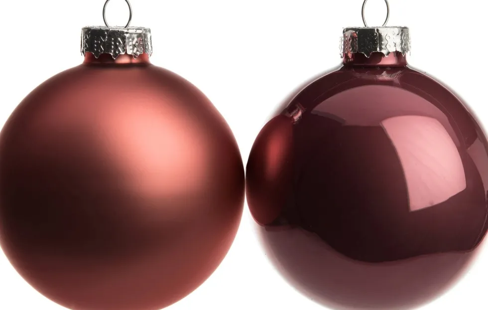 Intratuin kerstbal mix donkerroze D 7 cm 8 stuks