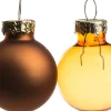Intratuin kerstbal mix geel / bruin D 2,5 cm 24 stuks