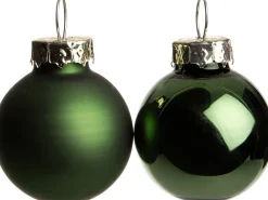 Intratuin kerstbal mix groen D 2,5 cm 24 stuks