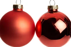 Intratuin kerstbal mix lava D 8 cm 6 stuks