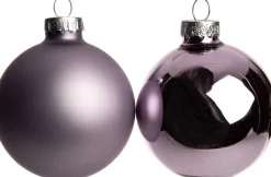 Intratuin kerstbal mix lila D 6,7 cm 8 stuks