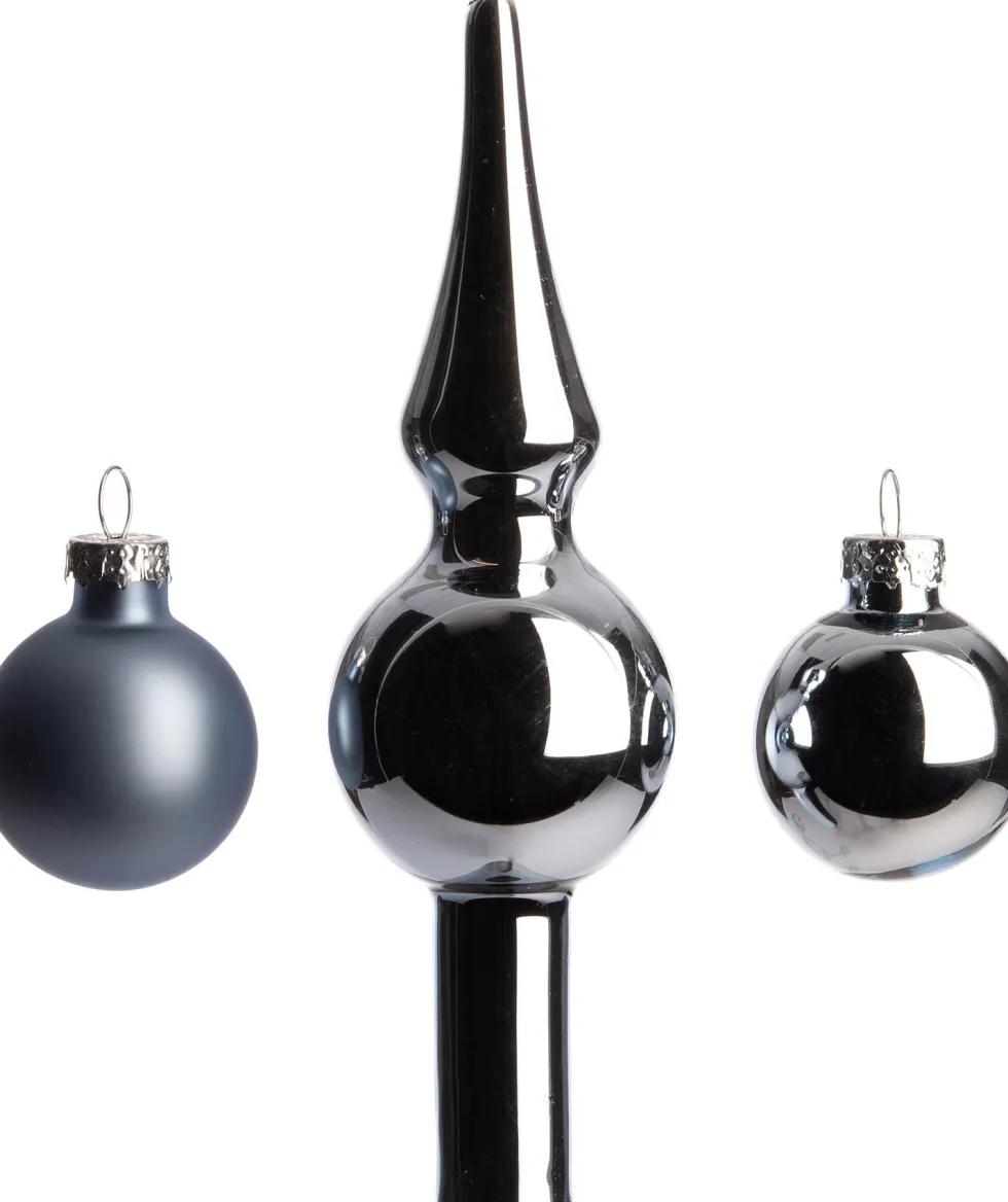 Intratuin kerstbal mix met piek Glenn turquoise D 3,5 cm 11 stuks