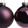 Intratuin kerstbal mix paars D 7 cm 8 stuks