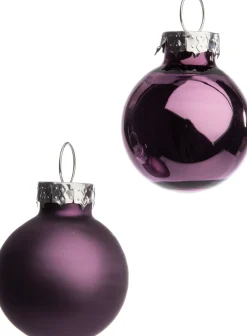 Intratuin kerstbal mix paars D 2,5 cm 24 stuks