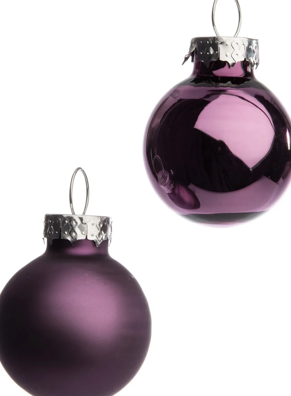 Intratuin kerstbal mix paars D 2,5 cm 24 stuks