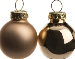Intratuin kerstbal mix taupe D 2,5 cm 24 stuks