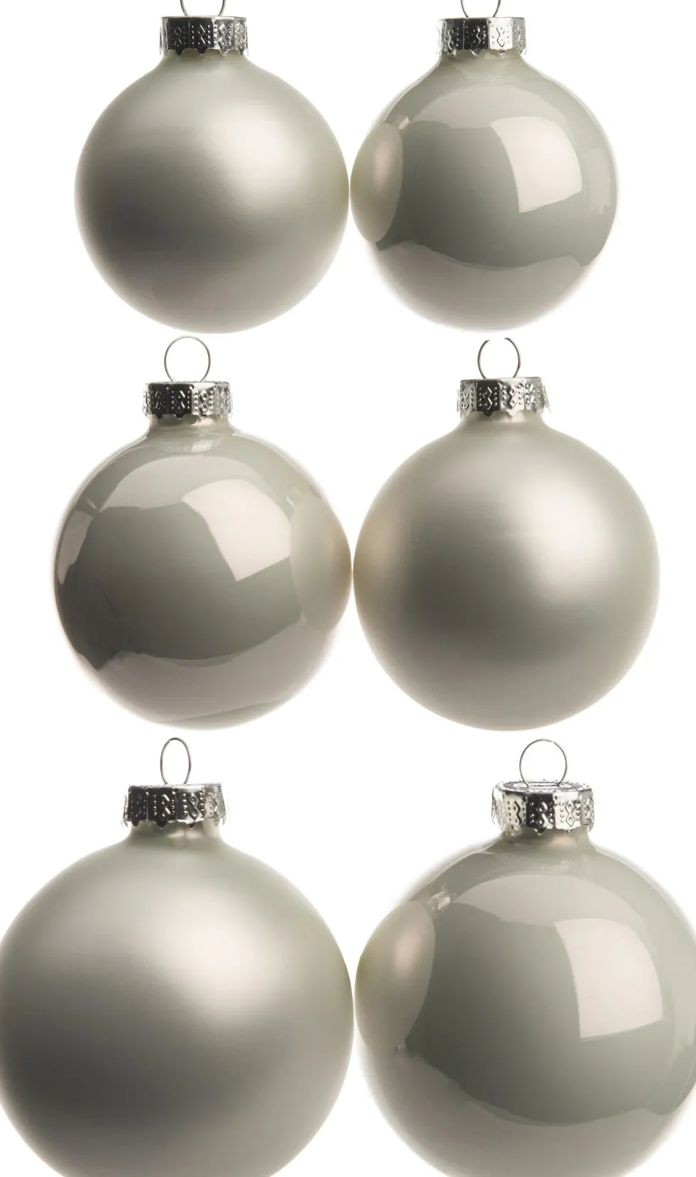 Intratuin kerstbal mix wit D 5 / 6 / 7 cm 42 stuks