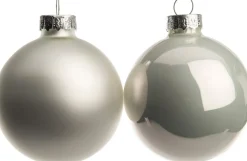 Intratuin kerstbal mix wit D 8 H 8,5 cm 6 stuks