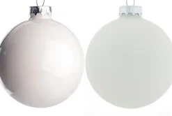 Intratuin kerstbal mix wolkenwit D 8 H 8,5 cm 6 stuks