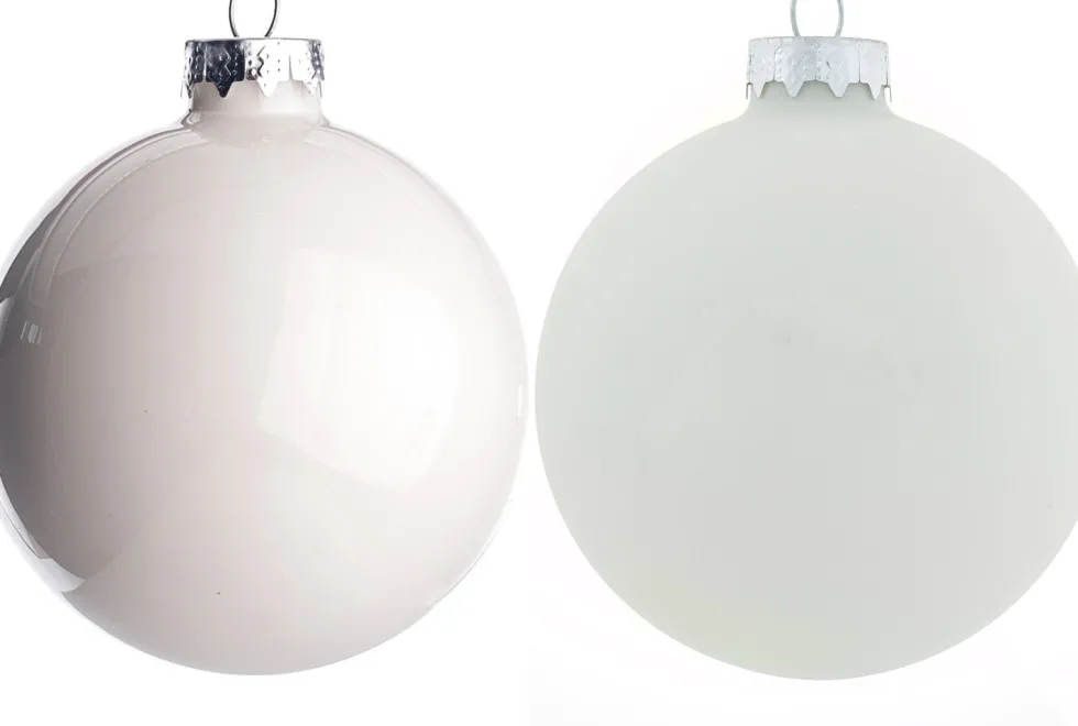 Intratuin kerstbal mix wolkenwit D 8 H 8,5 cm 6 stuks