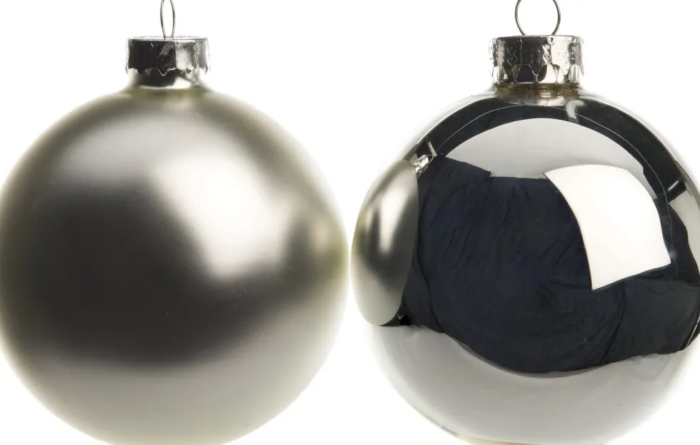 Intratuin kerstbal mix zilver D 8 cm 6 stuks