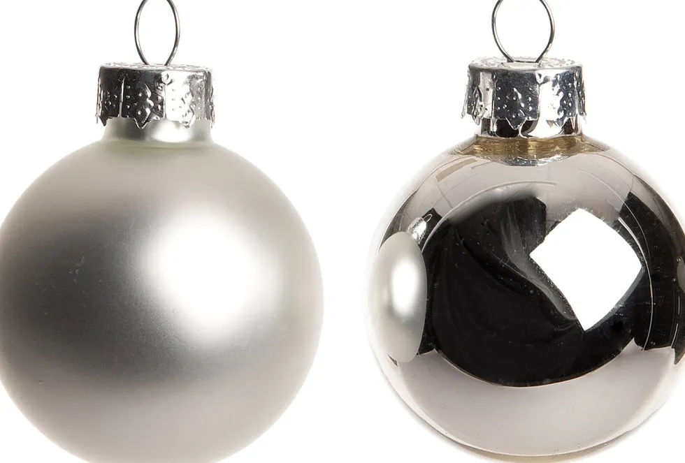 Intratuin kerstbal mix zilver D 3,5 cm 16 stuks