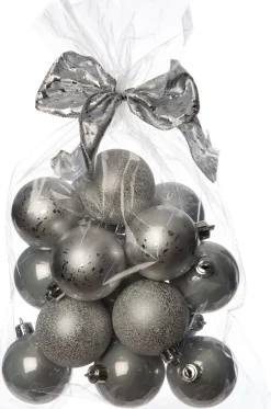 Intratuin kerstbal mix zilver D 6 cm 16 stuks
