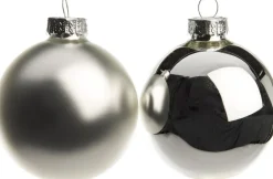 Intratuin kerstbal mix zilver D 5 cm 12 stuks