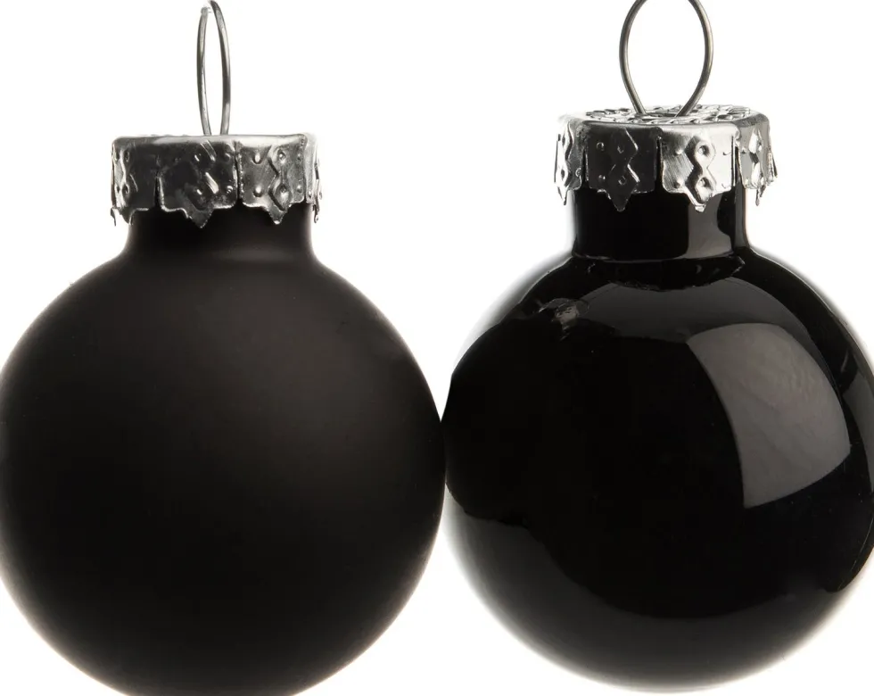 Intratuin kerstbal mix zwart D 2,5 cm 24 stuks