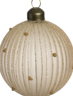 Intratuin kerstbal Moate beige D 8 cm