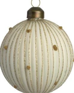 Intratuin kerstbal Moate wit D 8 cm