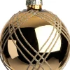 Intratuin kerstbal Moby goud glanzend lijn D 8 cm
