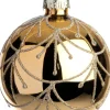 Intratuin kerstbal Moby goud glanzend krul D 8 cm