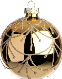 Intratuin kerstbal Moby goud glanzend krul D 8 cm