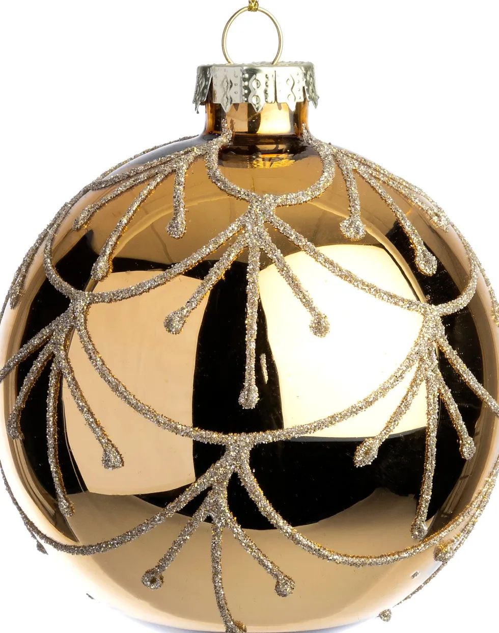 Intratuin kerstbal Moby goud glanzend krul D 8 cm