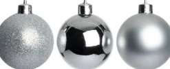 Intratuin kerstbal Montrose zilver D 6 cm 12 stuks