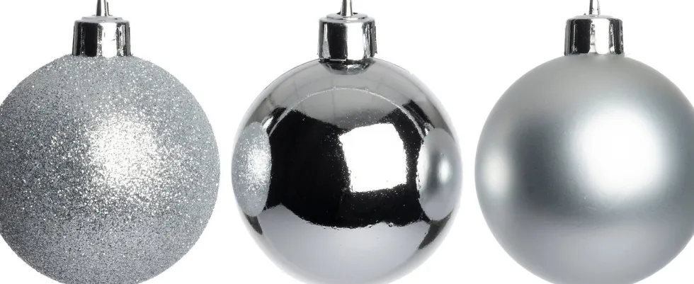 Intratuin kerstbal Montrose zilver D 6 cm 12 stuks