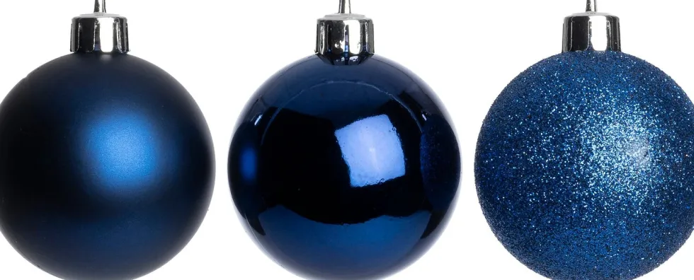 Intratuin kerstbal Montrose blauw D 6 cm 12 stuks