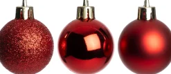 Intratuin kerstbal Montrose rood D 8 cm 6 stuks