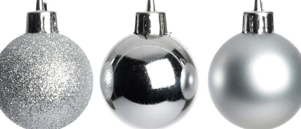 Intratuin kerstbal Montrose zilver D 4 cm 24 stuks