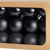 Intratuin kerstbal Montrose zwart D 3 cm 24 stuks